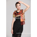 New Digital Leopard Double-Side Flower Silk Pashmina Wrap Rose Printed Shawl